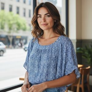 Boho | Jodifl Tunic Cape Flowy Blouse Size S